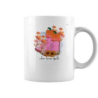 Funny Just A Girl Who Loves Fall Coffee Mug - Seseable