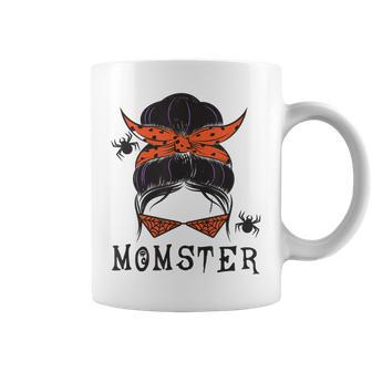 Funny Momster Halloween Witch Spider Cute Momster Glass Coffee Mug - Seseable