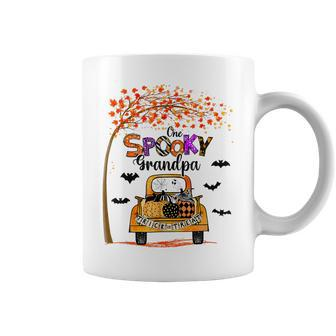 Funny One Spooky Grandpa Pumpkin Truck Halloween Costume Coffee Mug - Thegiftio UK
