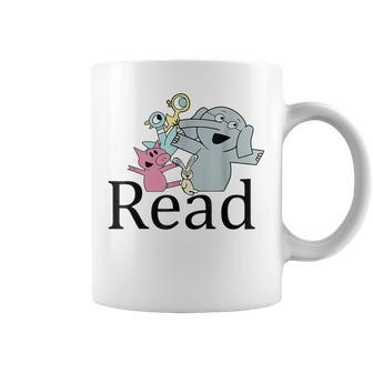 Funny Read Book Club Piggie Elephant Pigeons Teacher  Coffee Mug