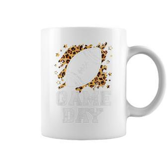Funny Retro American Football Game Day Leopard Print Sport Coffee Mug - Thegiftio UK