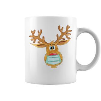 Funny Rudolph The Face Masked Reindeer Png Coffee Mug - Thegiftio UK
