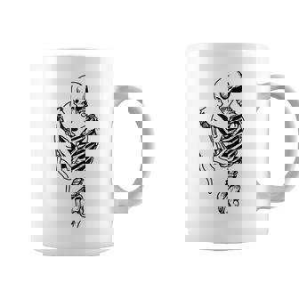 Funny Skeleton Holding A Cat Cat Lover Cat Mom Halloween Coffee Mug - Thegiftio