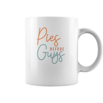 Funny Thanksgiving Pies Before Guys Coffee Mug - Seseable