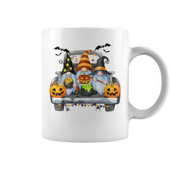 Funny Women Halloween Truck Gnomes Pumpkin Kids Thanksgiving V2 Coffee Mug - Seseable
