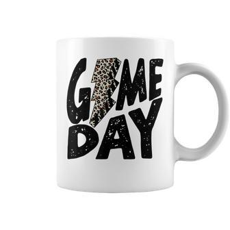 Game Day Game Day Leopard Lightning Bolt Retro Trendy Coffee Mug - Thegiftio UK
