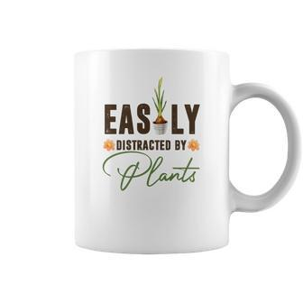 Gardener Easily Distracted By Plants Gardener Custom Coffee Mug - Seseable