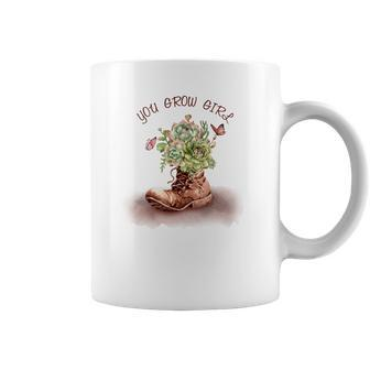 Gardener You Grow Girl Wildflowers Custom Coffee Mug - Seseable