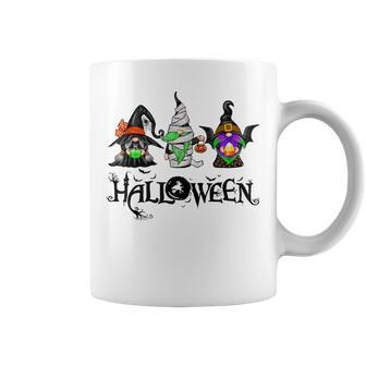 Gnome Witch Halloween Gnome Mummy Vampire Pumpkin Bleached Coffee Mug - Thegiftio UK