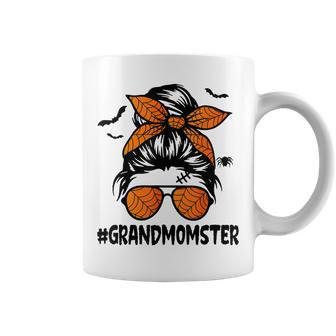 Grandmomster Shirt Women Halloween Nana Grandma Messy Bun V2 Coffee Mug - Thegiftio UK