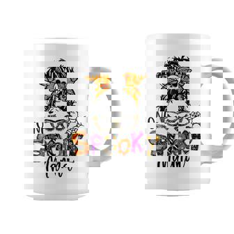 Groovy One Spooky Mama Messy Bun Women Witch Mom Halloween V2 Coffee Mug - Thegiftio