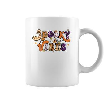 Groovy Style Thick Thights And Spooky Vibes Halloween Coffee Mug - Seseable