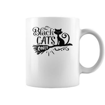 Halloween Black Cats Only - Black Version Design Coffee Mug - Seseable