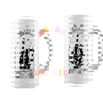 Halloween Bride Or Die Retro Bachelorette Matching Coffee Mug - Thegiftio
