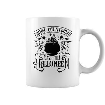 Halloween Candy Countdown Days Till Halloween - Black Coffee Mug - Seseable
