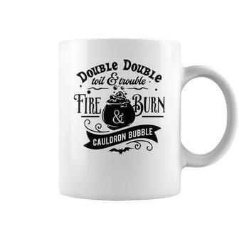 Halloween Double Double Toil And Trouble Coffee Mug - Seseable