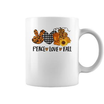 Halloween Fall Vintage Peace Love Fall Coffee Mug - Seseable