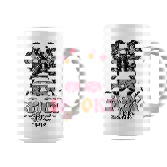 Halloween Funny Messy Bun Girl Spooky Babe Season Groovy Coffee Mug - Thegiftio