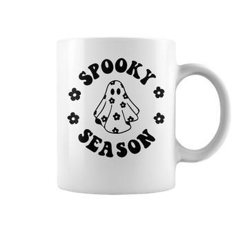Halloween Ghost Vintage Groovy Trick Or Treat Spooky Vibes Coffee Mug - Seseable