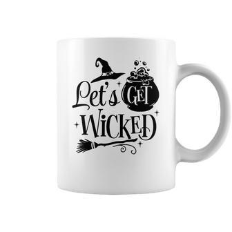 Halloween Let_S Get Wicked Black Design Coffee Mug - Seseable