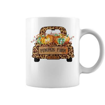 Halloween Pumpkin Farm Farmer Leopard Truck Farmers Wife Coffee Mug - Seseable