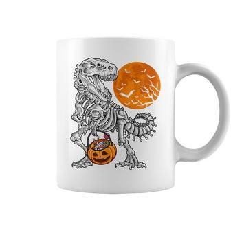 Halloween Shirts For Boys Kids Dinosaur Skeleton T Rex Scary Coffee Mug - Thegiftio UK