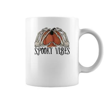 Halloween Spooky Skeleton Creepy Spooky Vibes Coffee Mug - Seseable