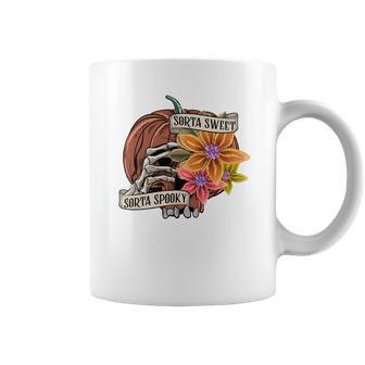 Halloween Spooky Skeleton Sorta Sweet Sorta Spooky Coffee Mug - Seseable