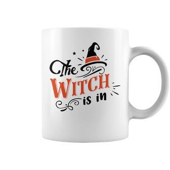 Halloween The Witch Is In Black And Orange Coffee Mug - Seseable