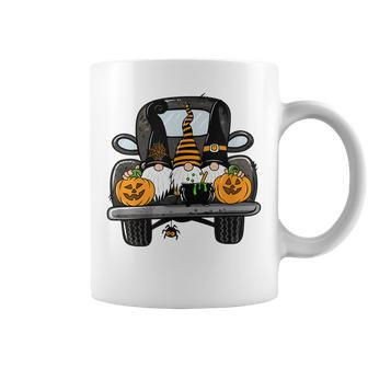 Halloween Truck Gnomes Pumpkin Funny Thanksgiving Coffee Mug - Seseable