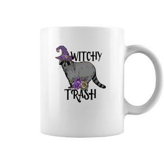 Halloween Witch Vibes Witchy Trash Custom Coffee Mug - Seseable