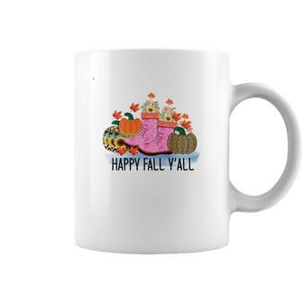 Happy Fall Yall Autumn Lovers Coffee Mug - Seseable