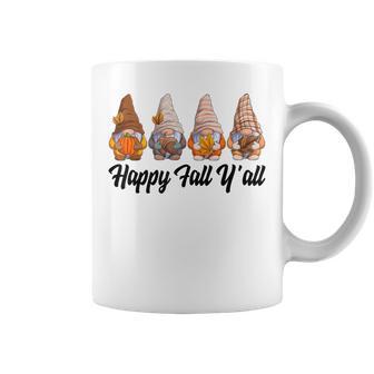 Happy Fall Yall Gnome Pumpkin Funny Autumn Gnomes Coffee Mug - Seseable