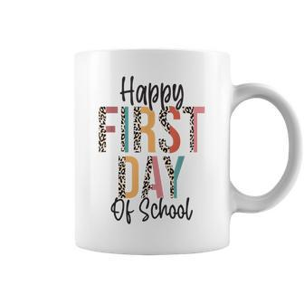 Happy First Day Of School Leopard Back To School Teacher Coffee Mug - Thegiftio UK