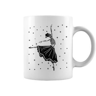 Happy Halloween Dancing Ballet Funny Skeleton Ballerina Coffee Mug - Seseable