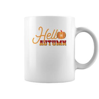 Hello Autumn Pumpkin Hello Fall Coffee Mug - Seseable