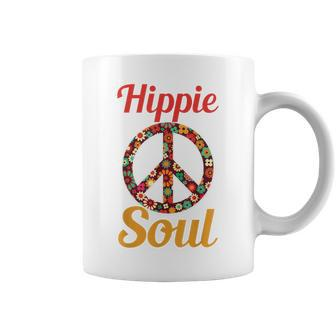 Hippie Soul Daisy Flower Peace Sign Flower Lover Coffee Mug - Thegiftio UK