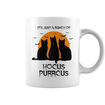 Hocus Purrcus Pocus Halloween Witch Cats Funny Parody Raglan Baseball Tee Coffee Mug - Thegiftio UK