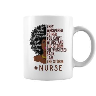 I Am The Storm Nurse Apparel African American Women Coffee Mug - Thegiftio UK