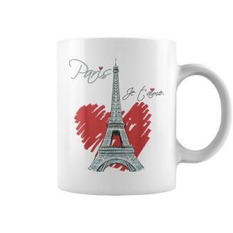 I Love Paris Eiffel Tower French Souvenir France Parisian Coffee Mug - Thegiftio UK