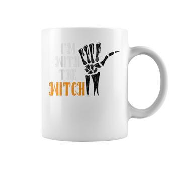 Im With The Witch Funny Couples Husband Halloween Costume Coffee Mug - Thegiftio UK