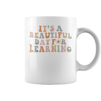 Its Beautiful Day For Learning Retro Teacher Students Women Coffee Mug - Thegiftio UK