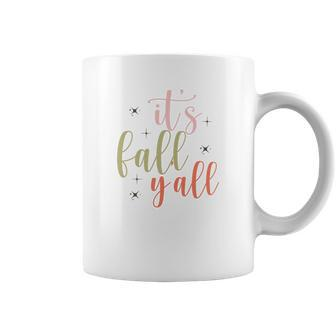Its Fall Yall Glitter Fall Season Coffee Mug - Seseable
