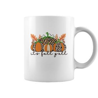 Its Fall Yall Leopard Pumpkins Coffee Mug - Seseable