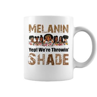 Juneteenth Black Women Melanin Yep Were Throwin Shade Coffee Mug - Thegiftio UK
