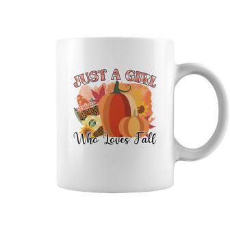 Just A Girl Who Loves Fall Pumpkin Coffee Mug - Seseable