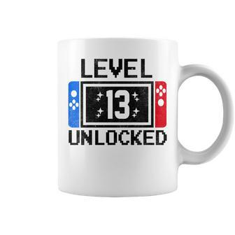 Kids 13 Year Old Gift Level 13 Unlocked Video Gamer 13Th Birthday Coffee Mug - Thegiftio UK