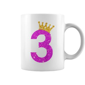 Kids 3 Year Old Gifts 3Rd Birthday Girl Ns Golden Crown Funny Coffee Mug - Thegiftio UK