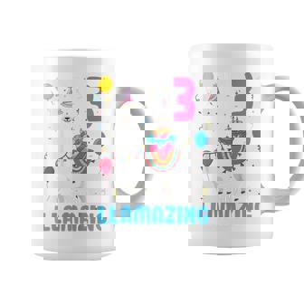 Kids 3Rd Birthday I Am 3 Years Old And Llamazing Llama Girl Ns Coffee Mug - Thegiftio