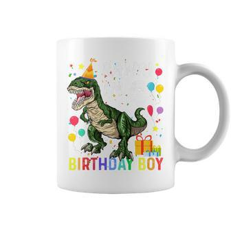 Kids 4 Year Old 4Th Birthday Boy T Rex Dinosaur Gift Boys Coffee Mug - Thegiftio UK